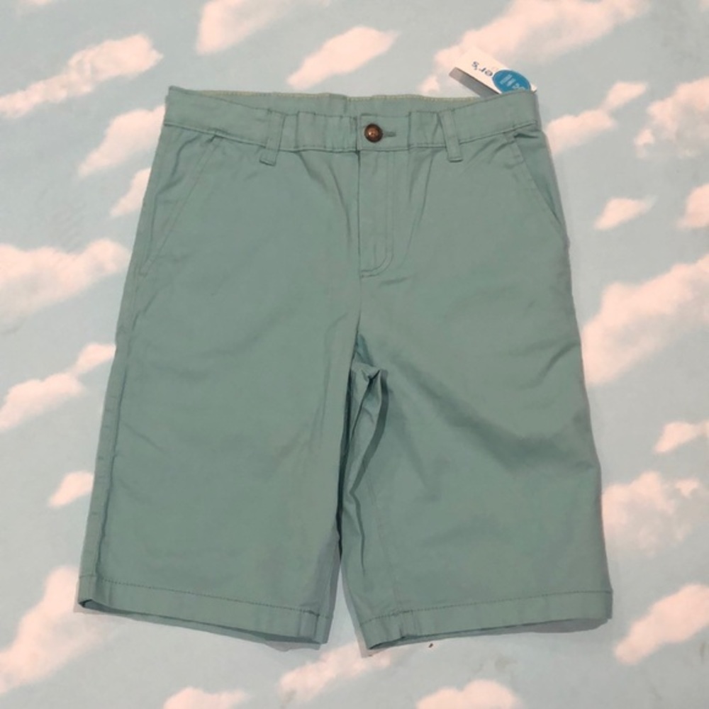 Kids Stretch Chino Shorts - Mint Green